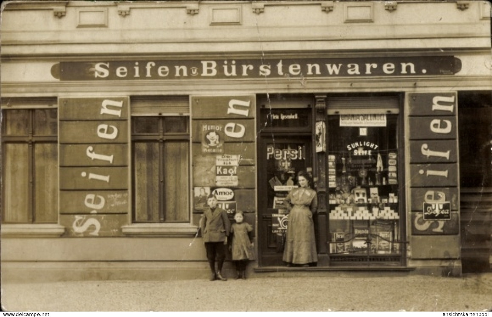 Photo CPA Berlin Prenzlauer Berg, Geschäft Seifen und Bürstenwaren, Prenzlauer Allee 224, Persil, Kaol