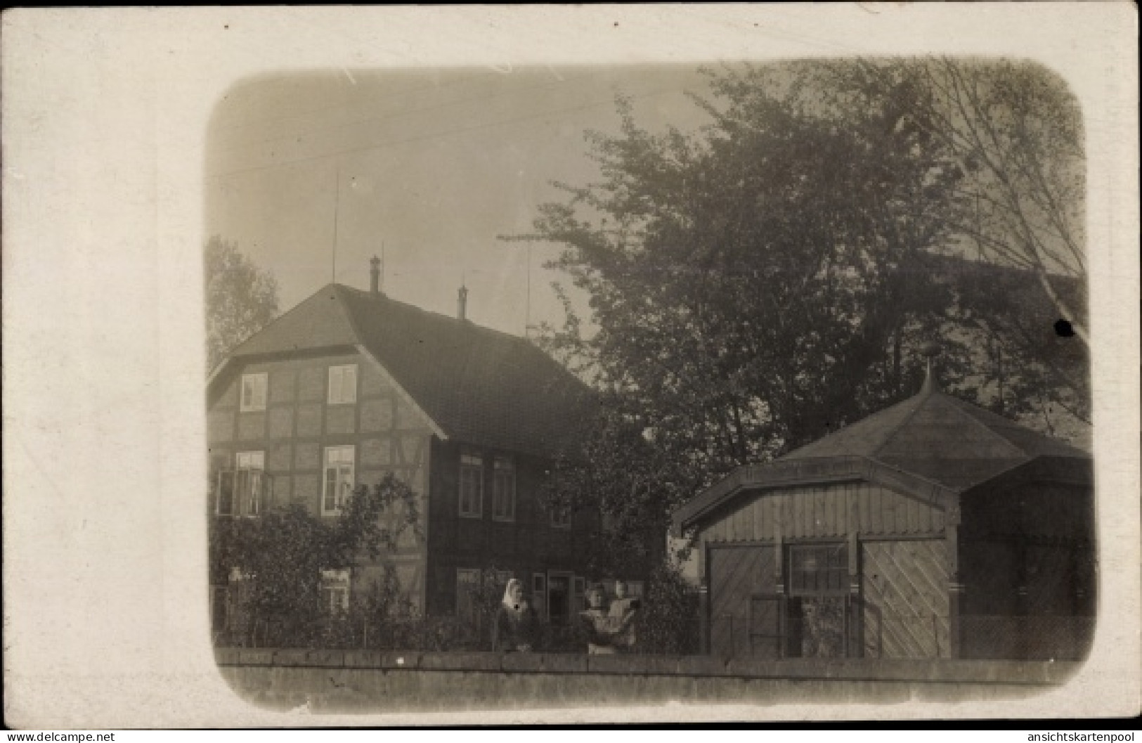 Photo CPA Groß Ilsede in Niedersachsen, Teilansicht mit Fachwerkhaus