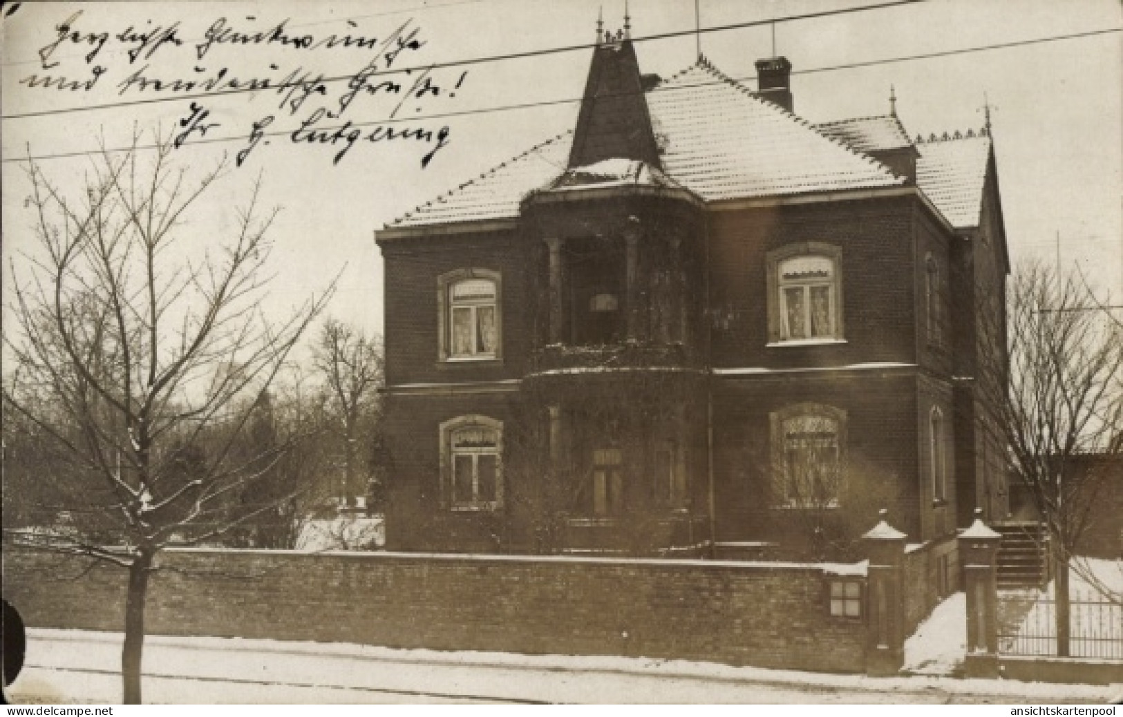 Photo CPA Groß Ilsede in Niedersachsen, Villa, Winteransicht