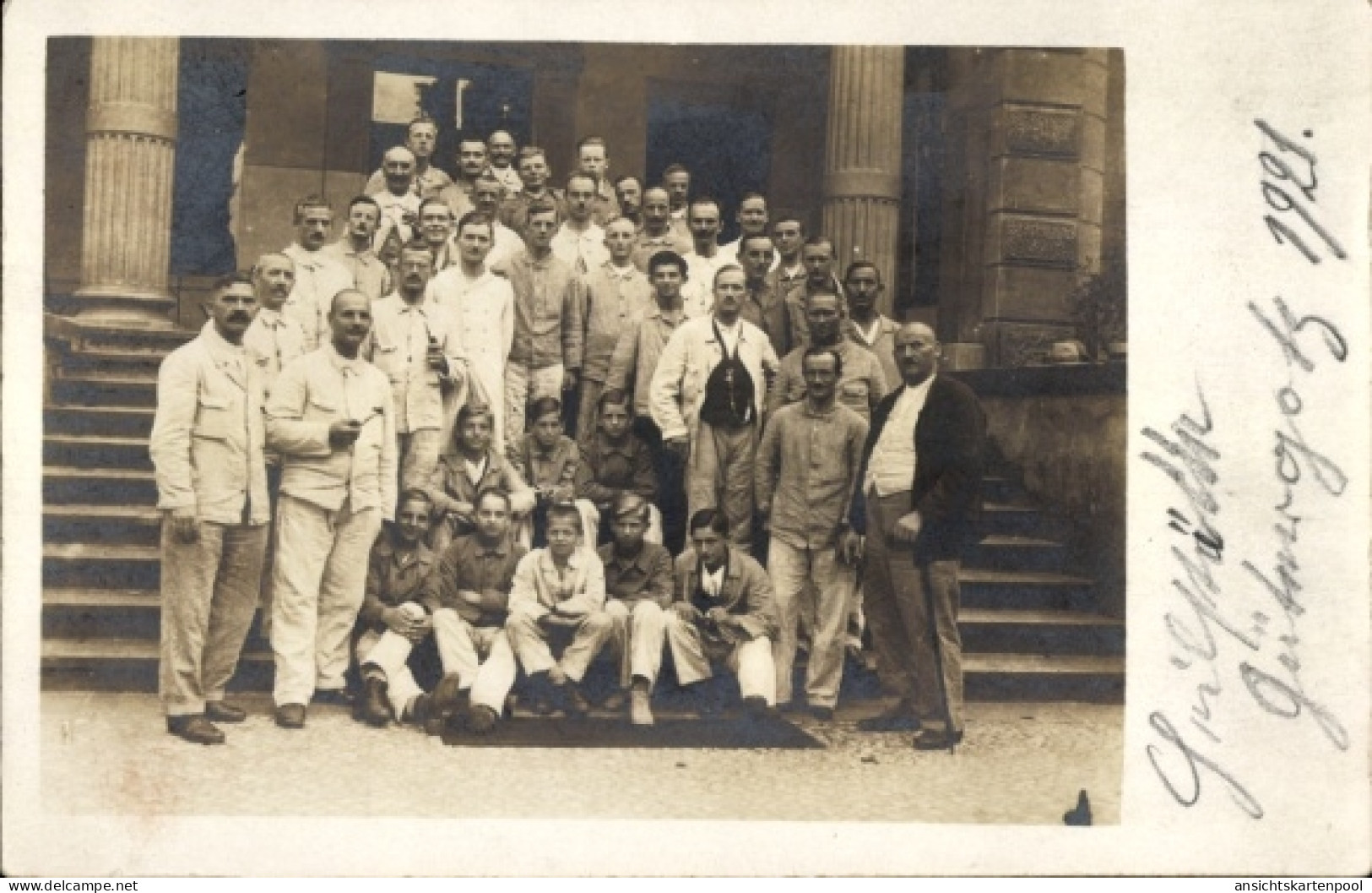 Photo CPA Gütergotz Stahnsdorf Brandenburg, Heilstätte, Gruppenbild