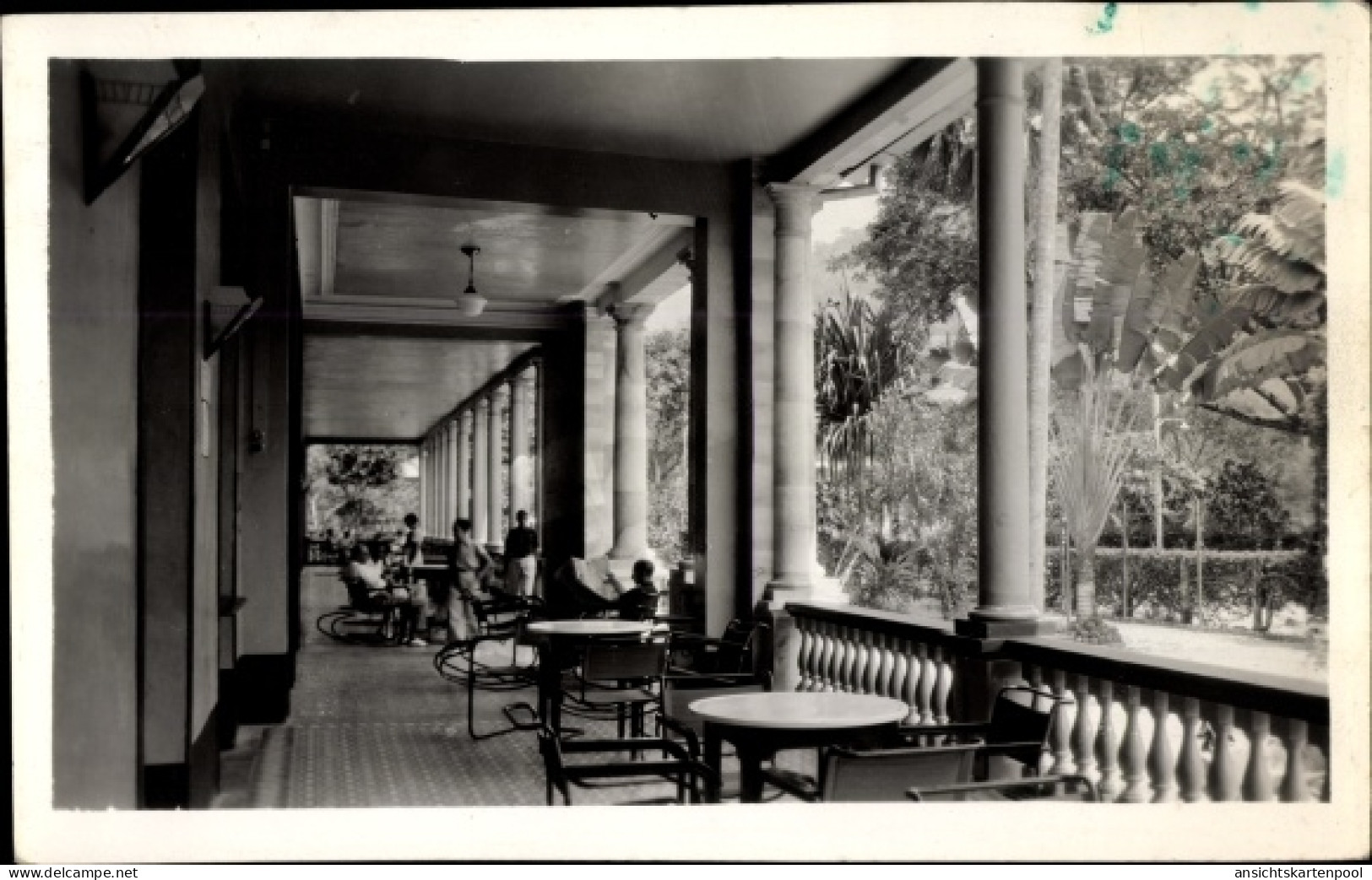 Photo CPA Kolumbien, Terrasse an einem Gebäude, Hotel