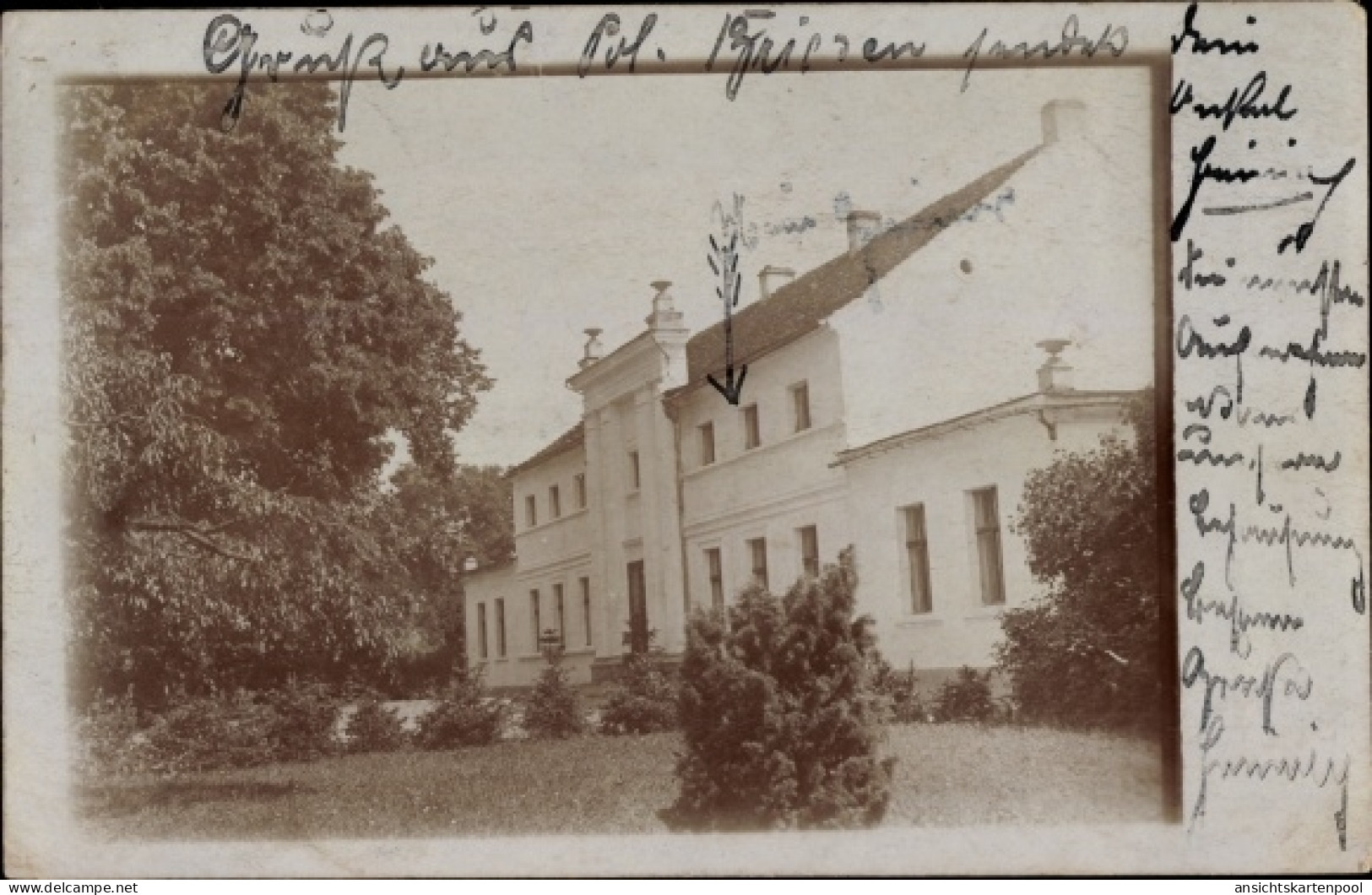 Photo CPA Nowe Brzeźno Polnisch Briesen bei Zelice Kreis Wągrowiec Wongrowitz Posen, Gutshaus