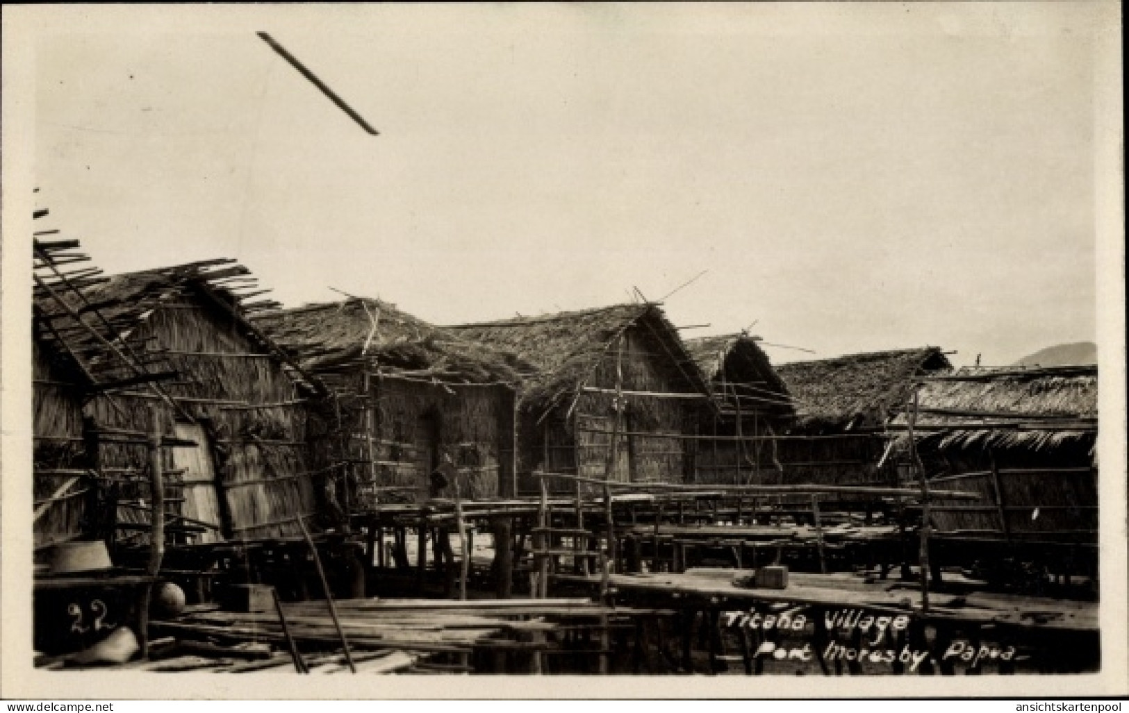 Photo CPA Port Moresby Papua Neuguinea, Titaha Village