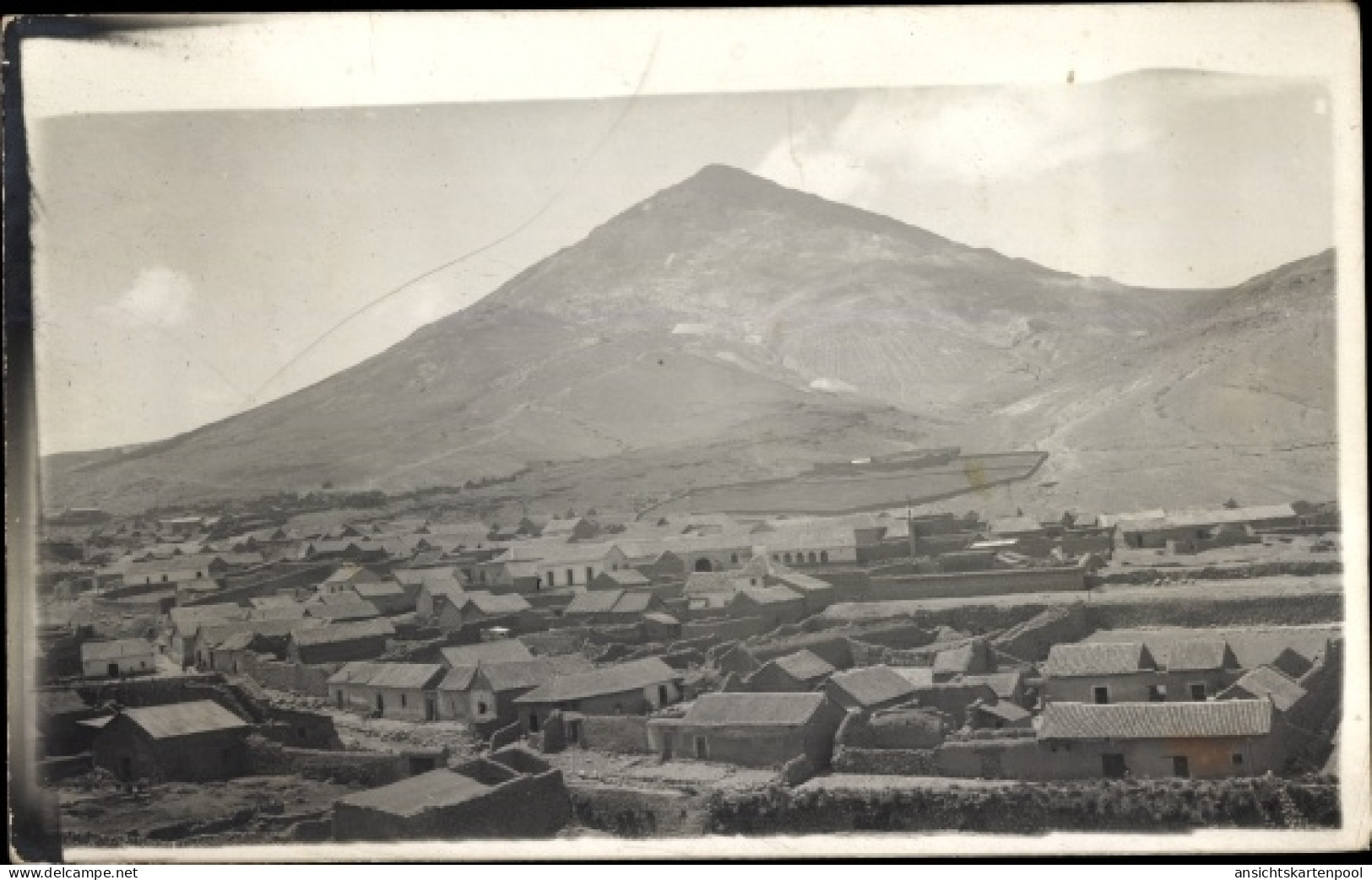 Photo CPA Potosí Bolivien, Blick auf den Ort mit Cerro Rico