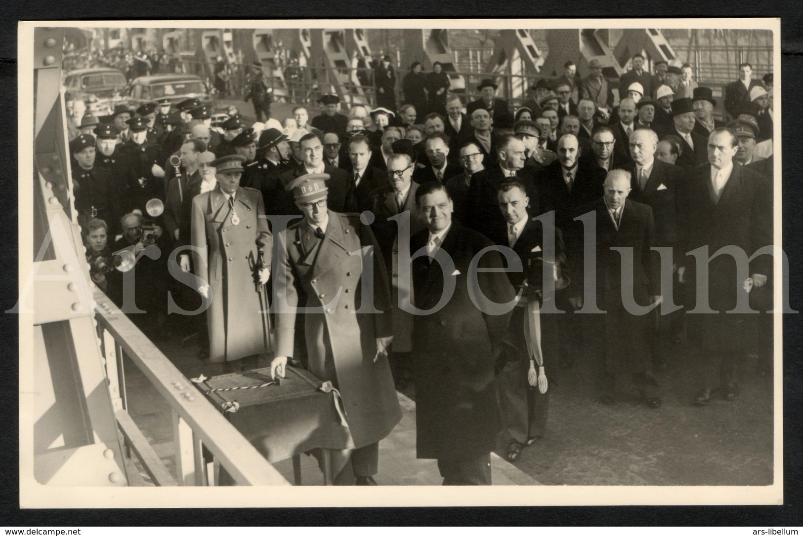 Photo postcard / ROYALTY / Belgium / Belgique / roi Baudouin / koning Boudewijn / Temse / Tamise / 1955 / Van Acker