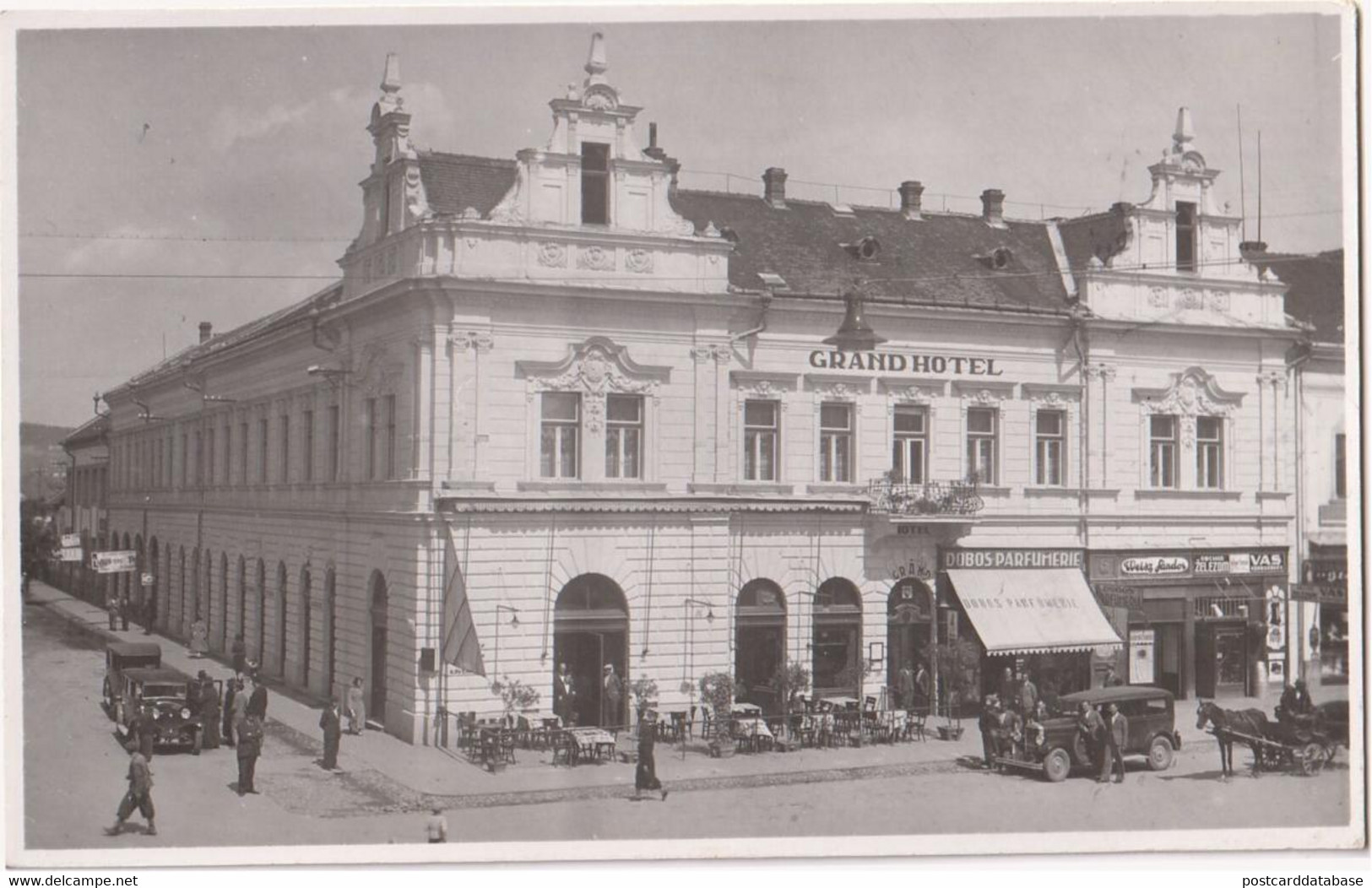 Photocard Berehovo - Берегове - Grand Hotel - & hotel, old cars