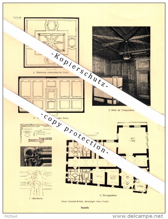 Photographien / Ansichten , 1923 , Scanfs / S-chanf , Kr. Oberengadin , Prospekt , Architektur , Fotos !!!