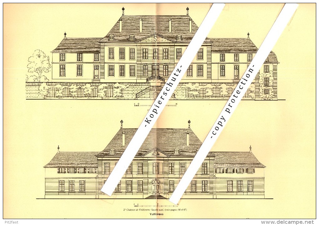 Photographien / Ansichten , 1925 , Aubonne , Vullierens , Prospekt , Architektur , Fotos !!!