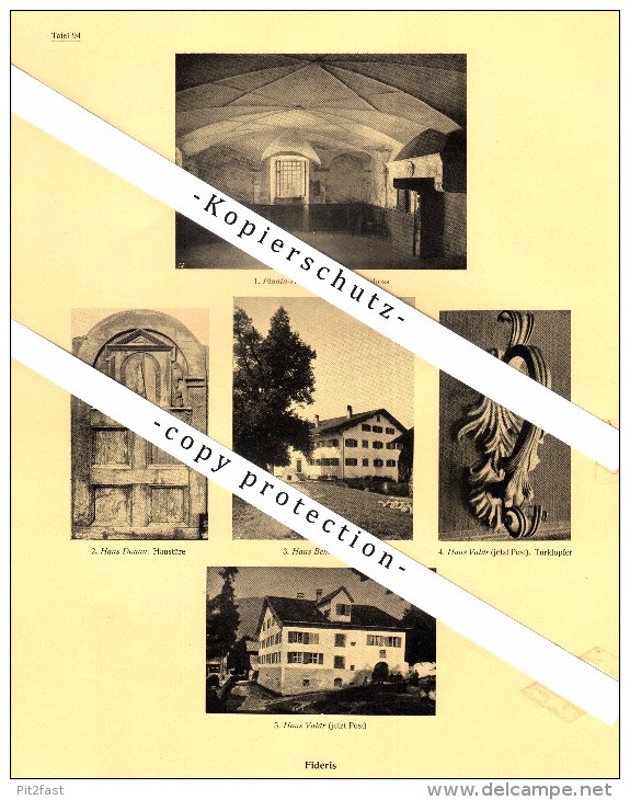 Photographien / Ansichten , 1925 , Fideris , Jenaz , Prospekt , Architektur , Fotos !!!