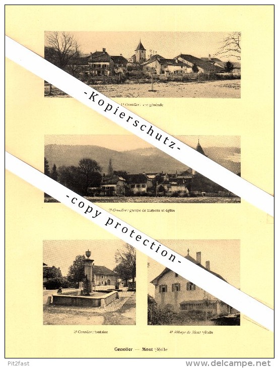 Photographien / Ansichten , 1925 , Genolier , Mont-sur-Rolle , Prangins , Chéserex , Prospekt , Architektur , Fotos !!!