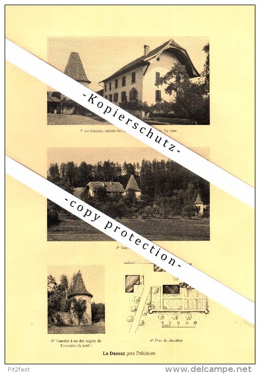 Photographien / Ansichten , 1925 , La Dausaz pres  Palézieux , Vevey ,  Lavaux-Oron , Prospekt , Architektur , Fotos !!!