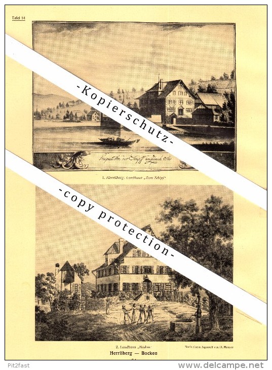 Photographien / Ansichten , 1927 , Herrliberg , Bocken , Küsnacht , Zollikon , Prospekt , Architektur , Fotos !!!