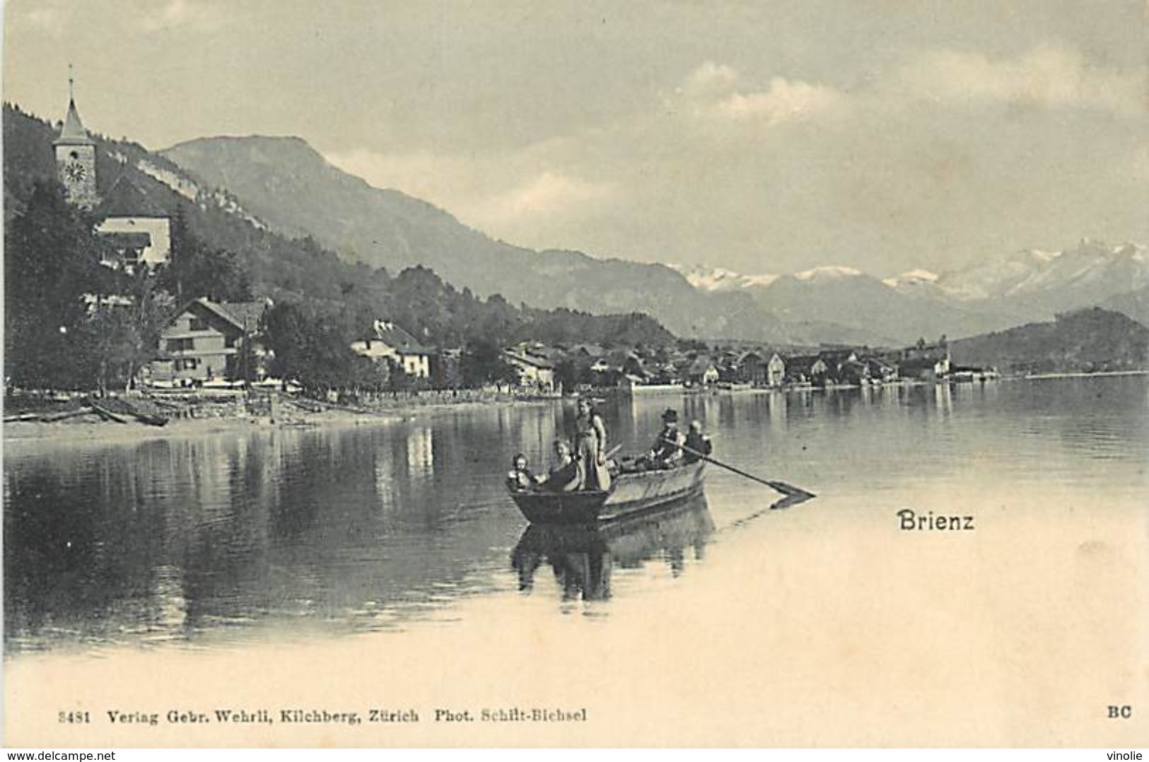 PIE-17-P.T. 8103 :   BRIENZ. BARQUE SUR LE LAC