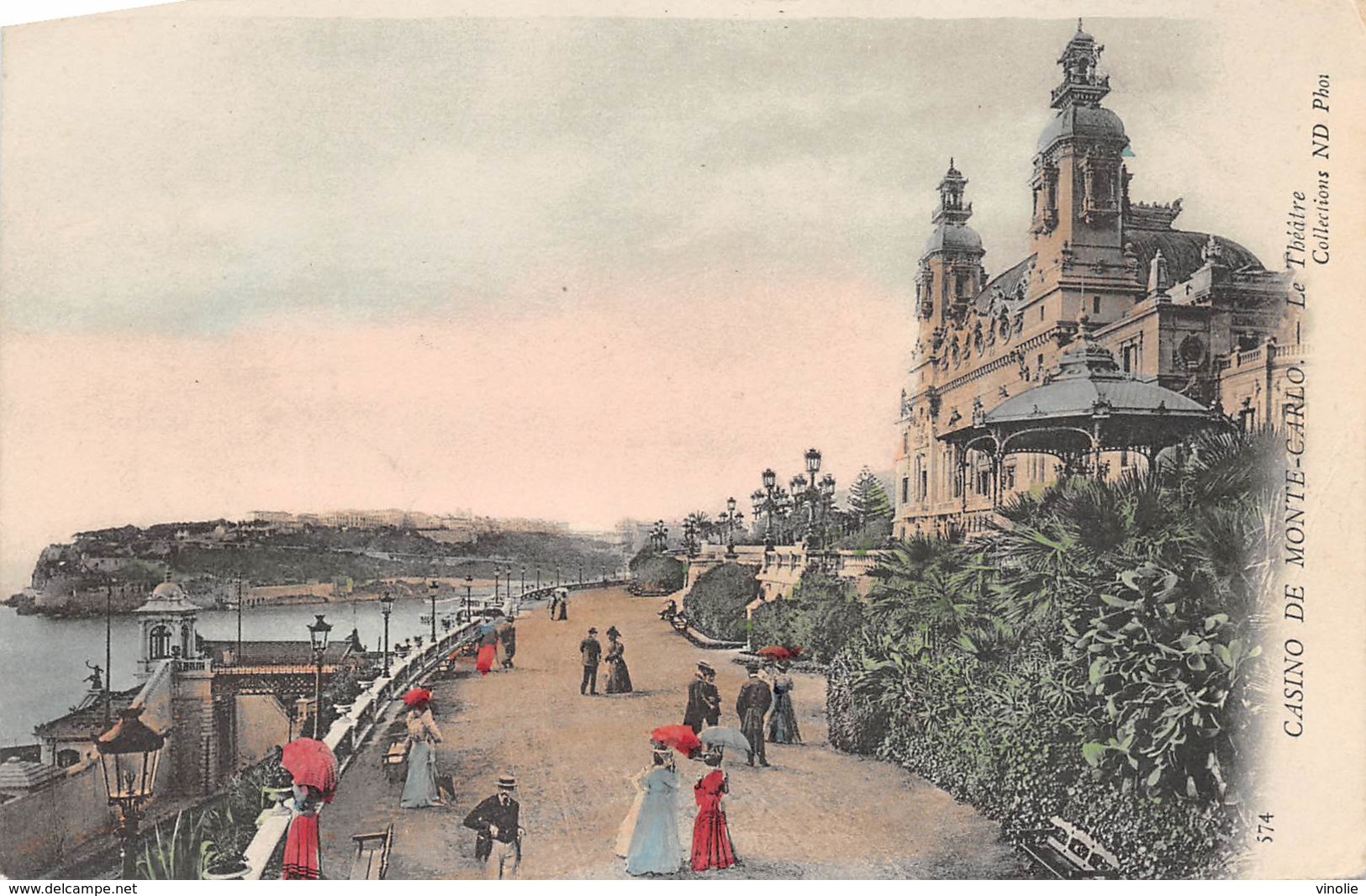 PIE-Arg-18-6539 : CASINO DE MONTE-CARLO. LE THEATRE. COLLECTIONS ND. CARTE COLORISEE. COULEUR.