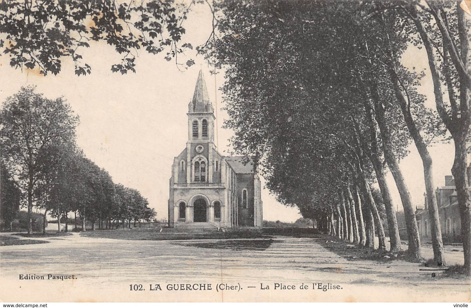 PIE.LOT CH -19-3788 : LA GUERCHE SUR L'AUBOIS. EGLISE