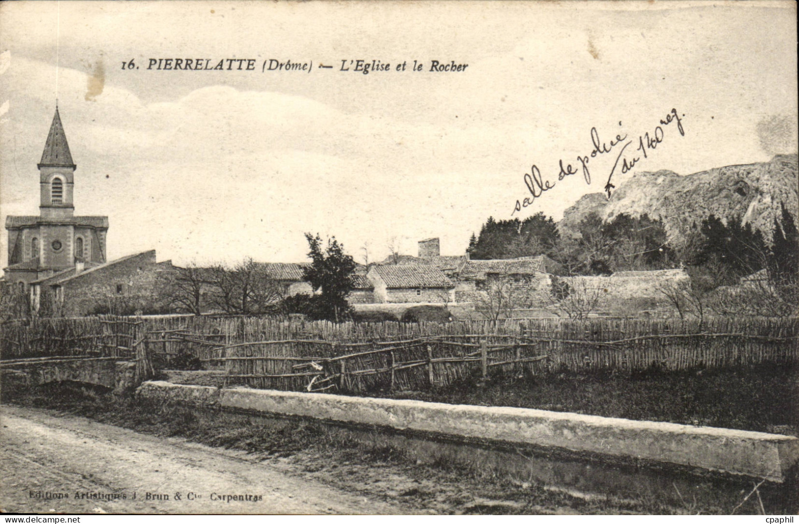 Pierrelatte CPA l'eglise et le rocher