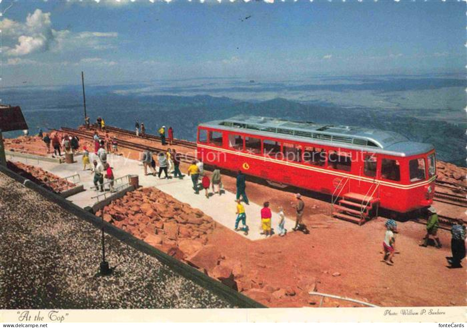 Pikes Peak Colorado Springs Colorado USA Streamline diesel cog train