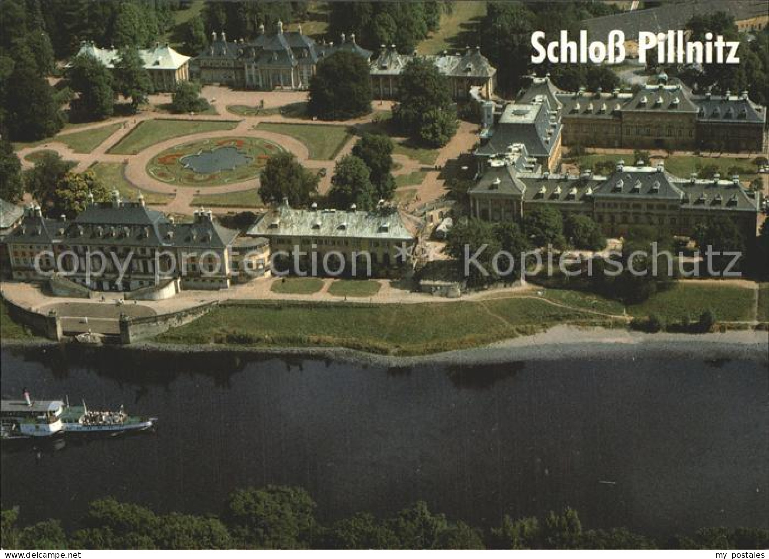 Pillnitz Fliegeraufnahme Schloss Pillnitz