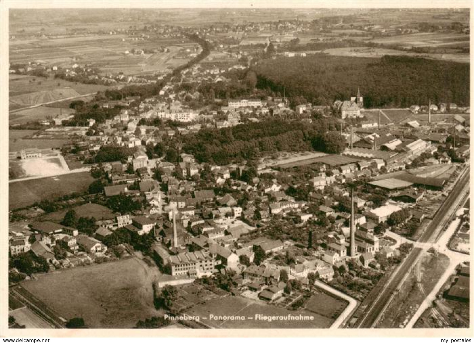 Pinneberg Panorama Kupfertiefdruck