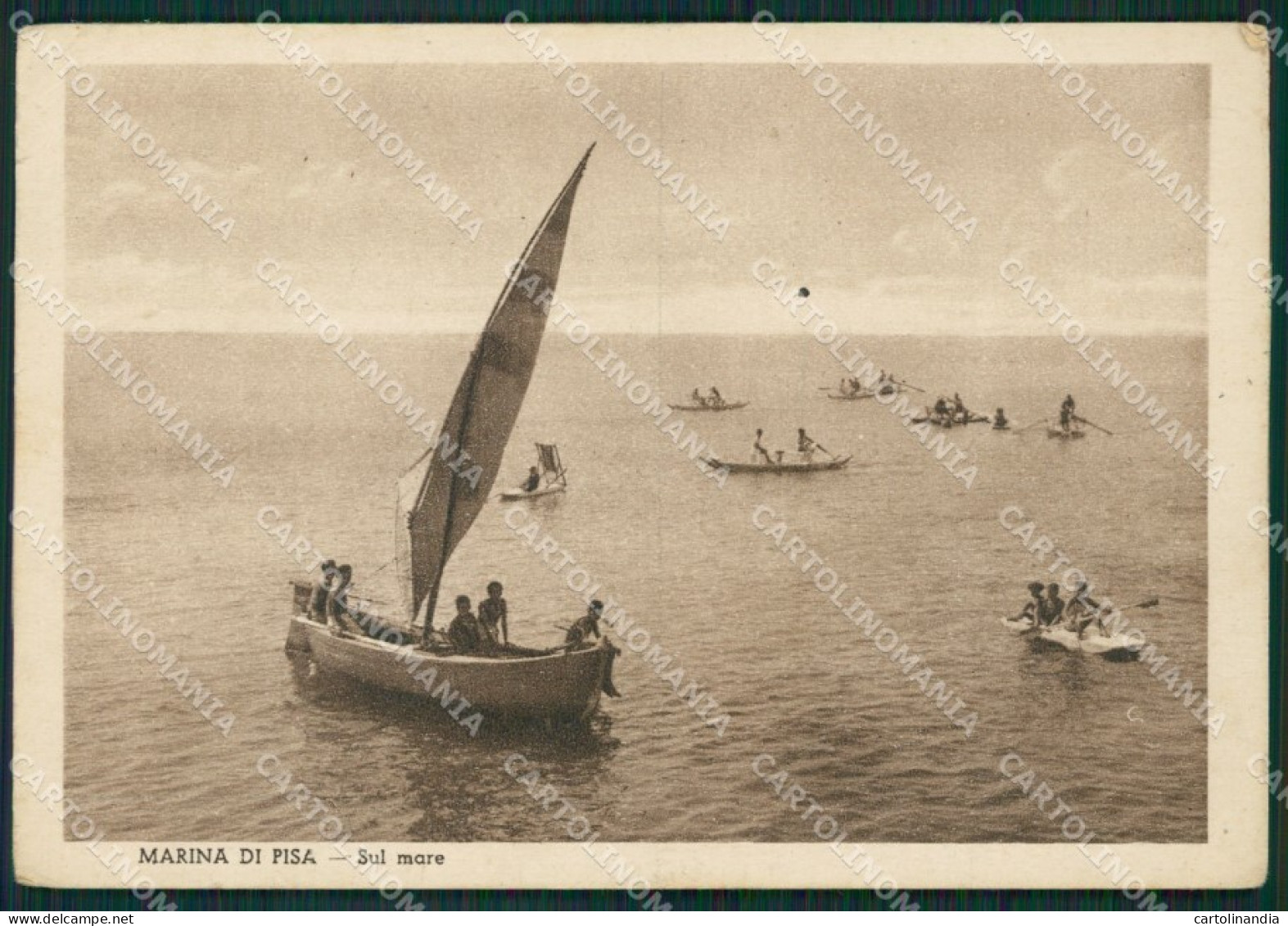 Pisa Marina di Pisa Barca ANGOLINO SCOLLATO FG cartolina ZK0842