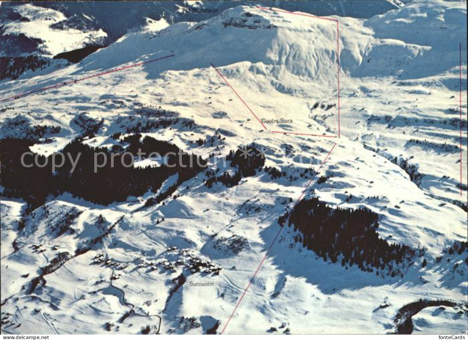 Piz Mundaun Skigebiet Liftkarte