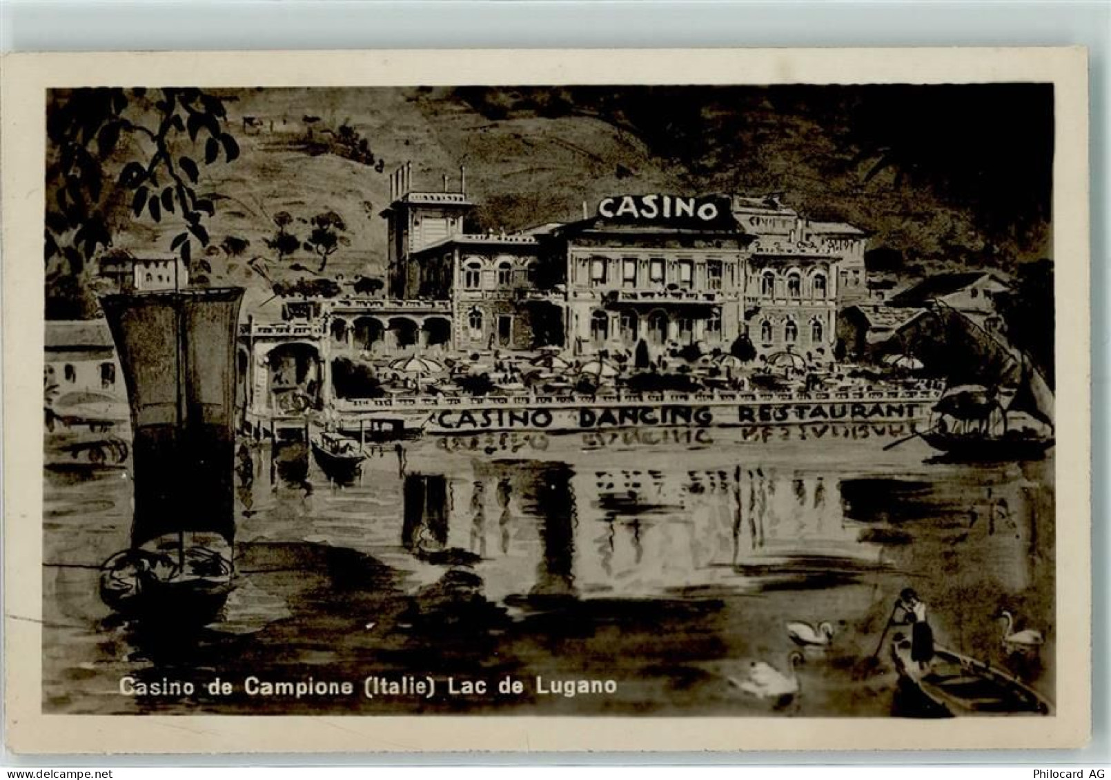 Pizzo di Campioni Künstlerkarte Casino Lac de Lugano - 13127812
