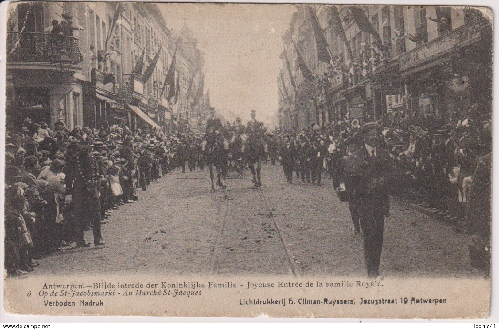 PK - CP - PC - Anvers Antwerpen - bezoek koninklijke familie