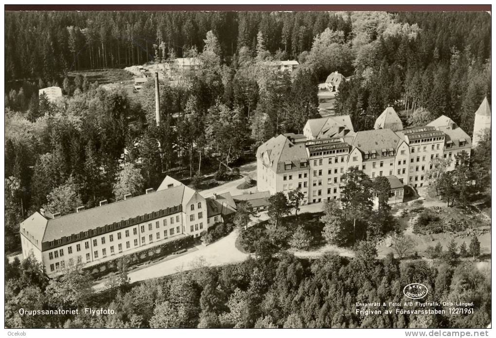 PK Zweden - Sverige - Orupssanatoriet flygfoto