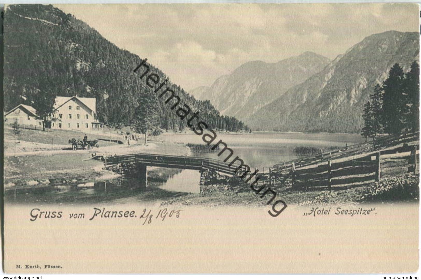 Plansee - Hotel Seespitze - Verlag M. Kurth Füssen 1903
