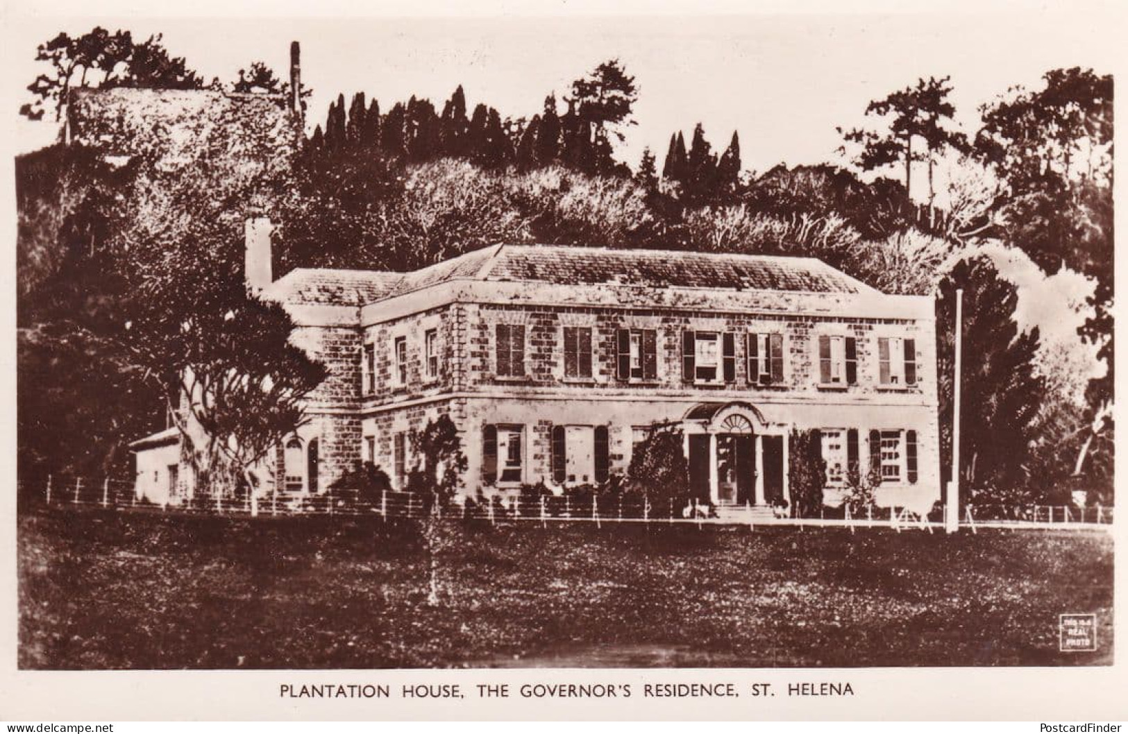 Plantation House St Helena Governors House RPC Postcard