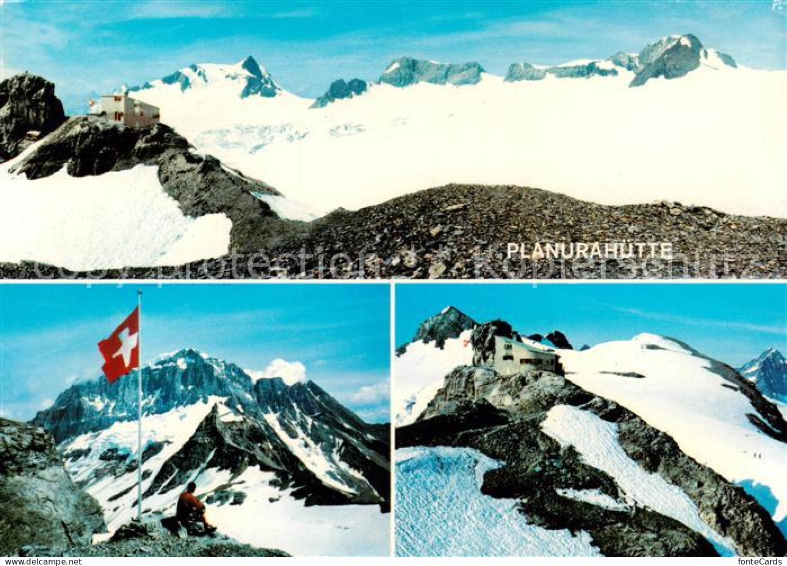 Planurahuette 2947m Toedi GL Toedi Nord und Westflanke Planurahuette mit Cazarau