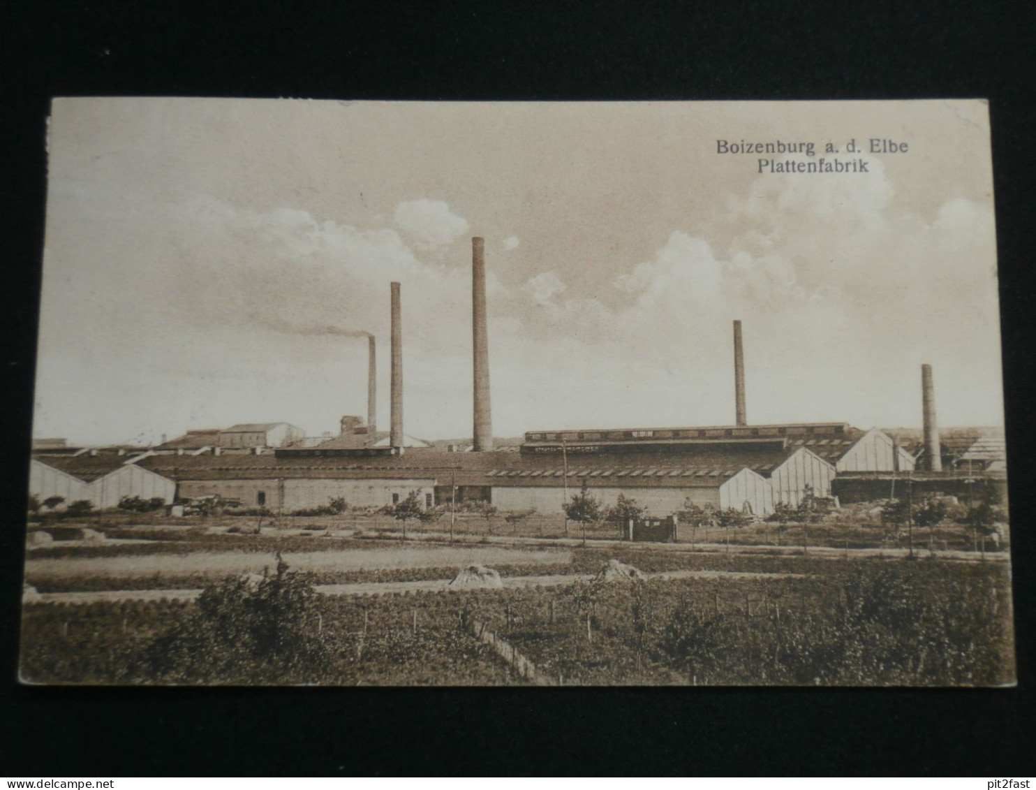 Plattenfabrik Boizenburg a. Elbe i. Mecklenburg , ca. 1910 , Ansichtskarte , AK , CPA !!