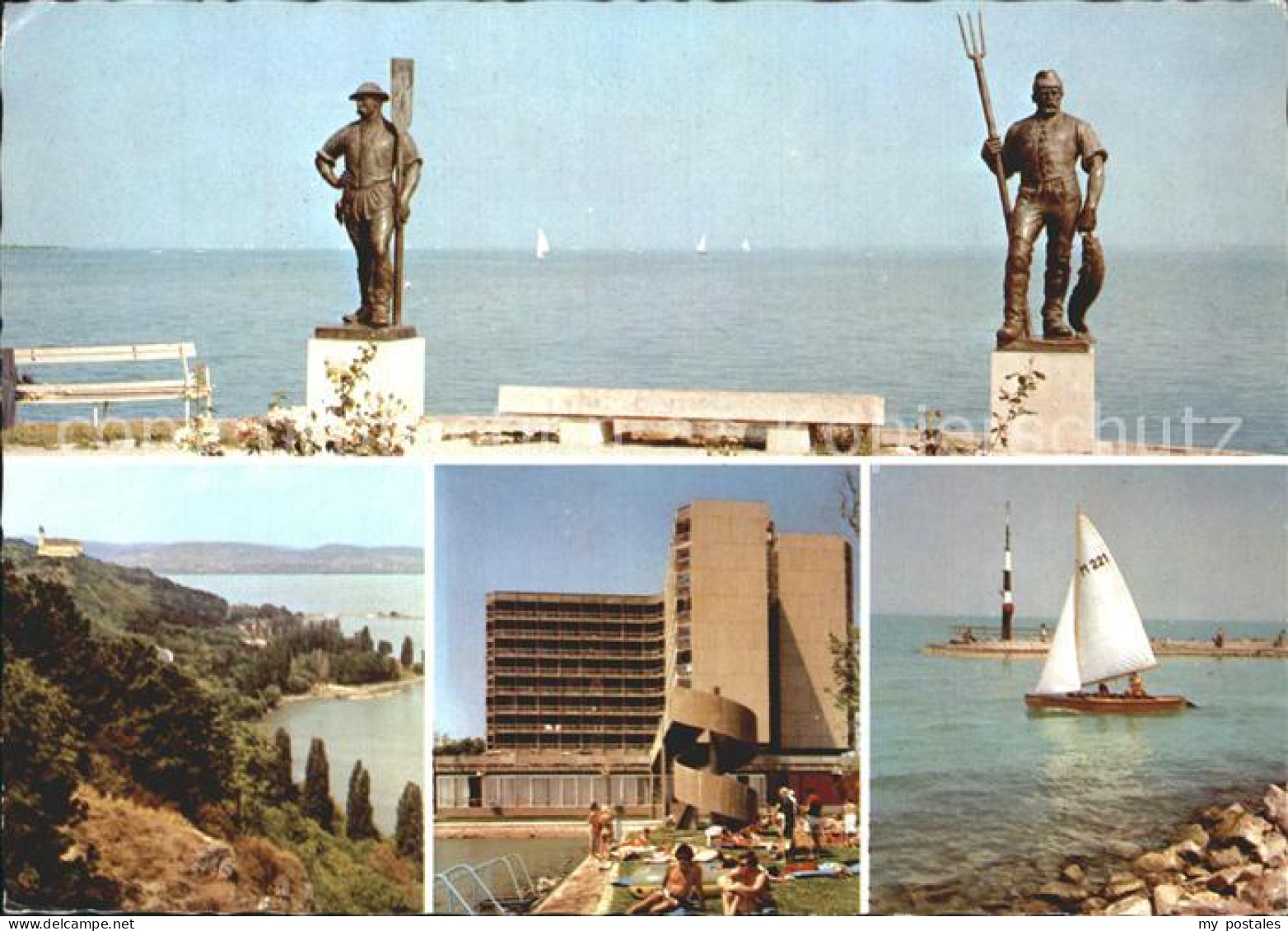 Plattensee Panorama Statuen Hotels Strand