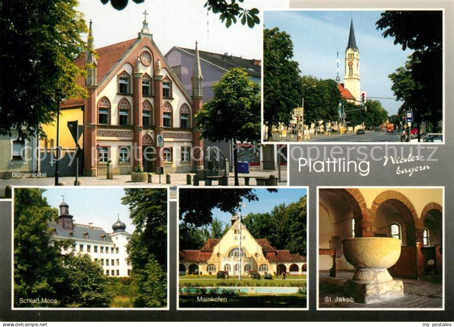 Plattling Isar Bayern Buergerspital Kirche Schloss Moos Mainkofen St Jakob