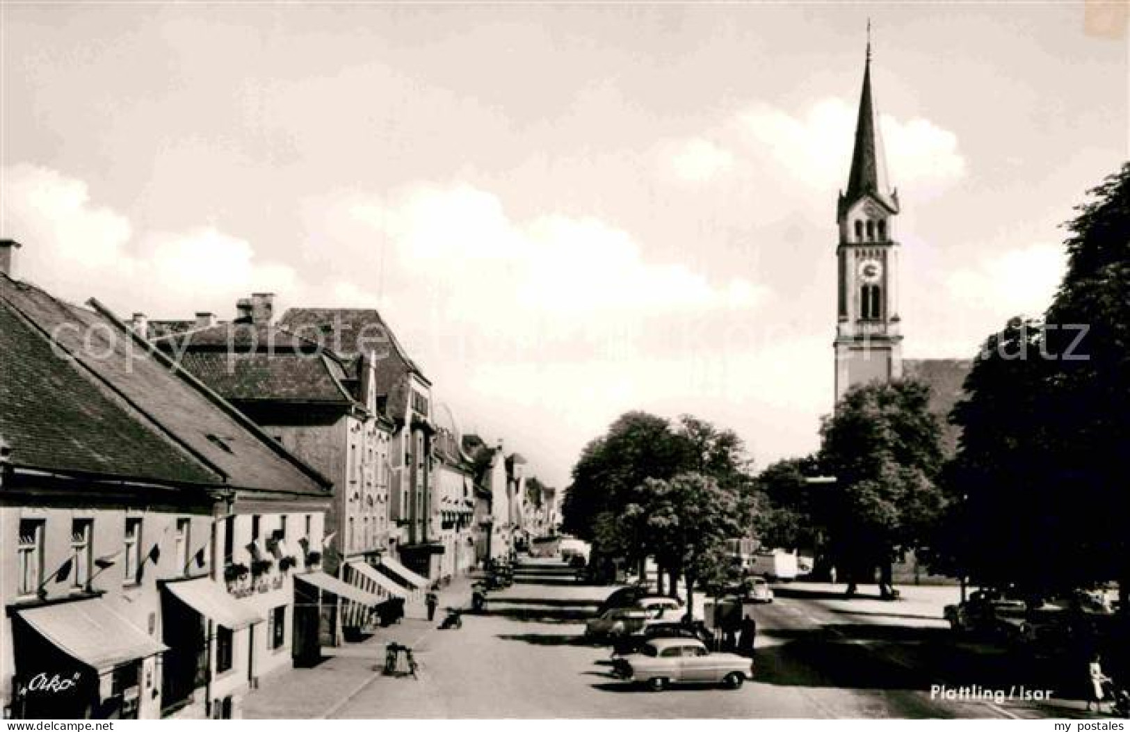 Plattling Isar Bayern Stadtansicht