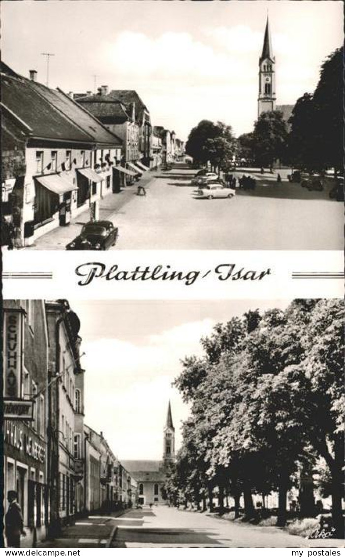 Plattling Isar Bayern Stadtplatz Kirche