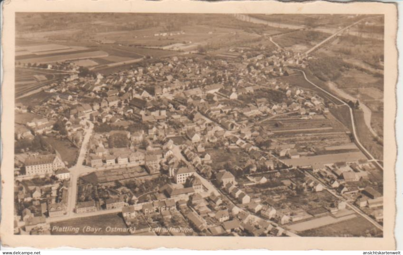 Plattling - Luftaufnahme gl1937? #228.055