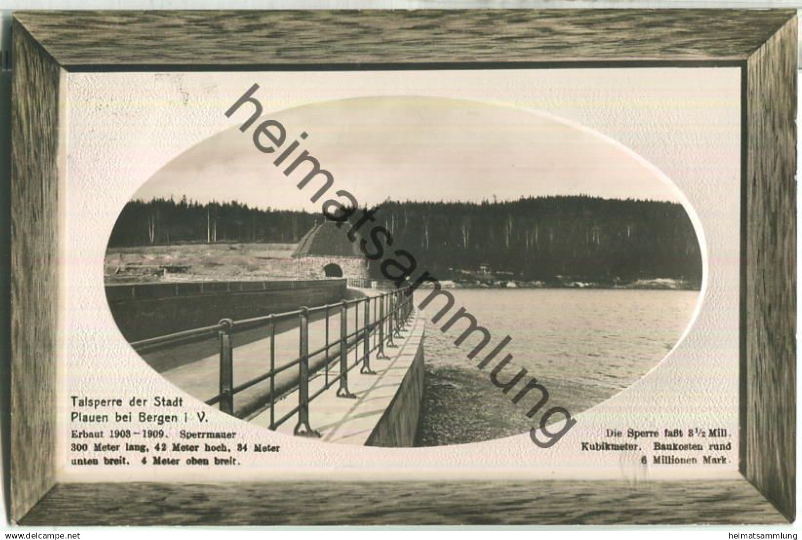 Plauen - Talsperre bei Bergen - Verlag Rud. Kiessling Plauen