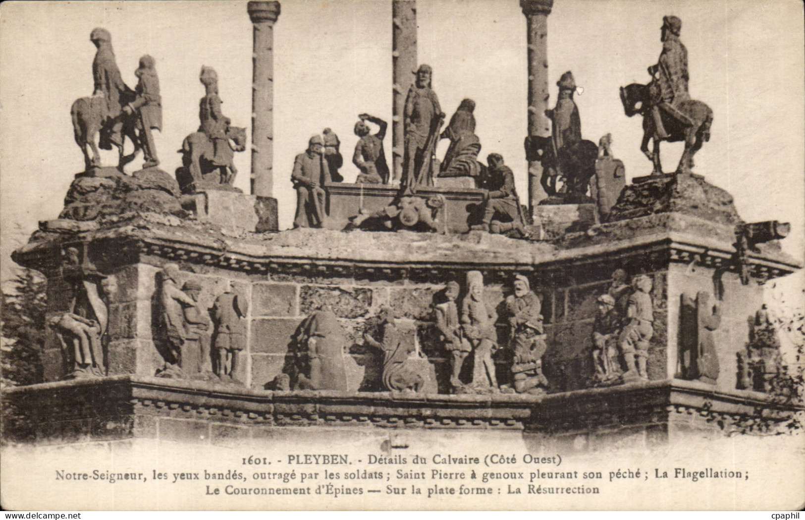 Pleyben - Details du Calvaire - Notre Seigneur - CPA