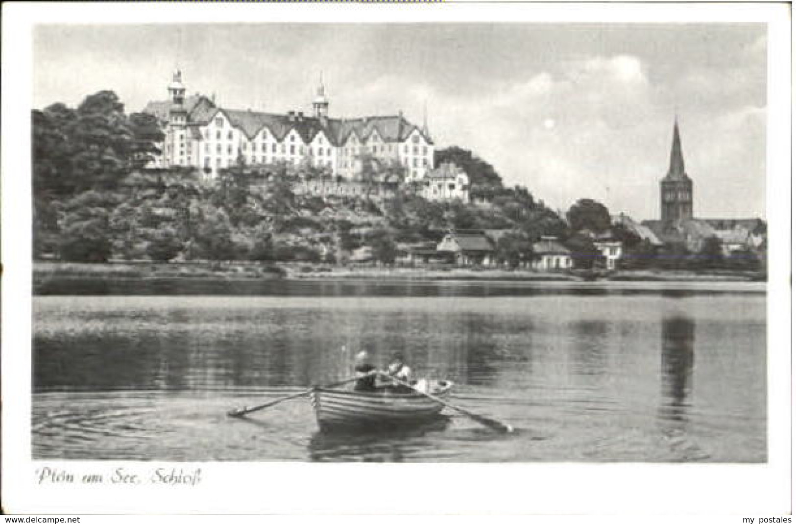 Ploen See Ploen Schloss ungelaufen ca. 1955