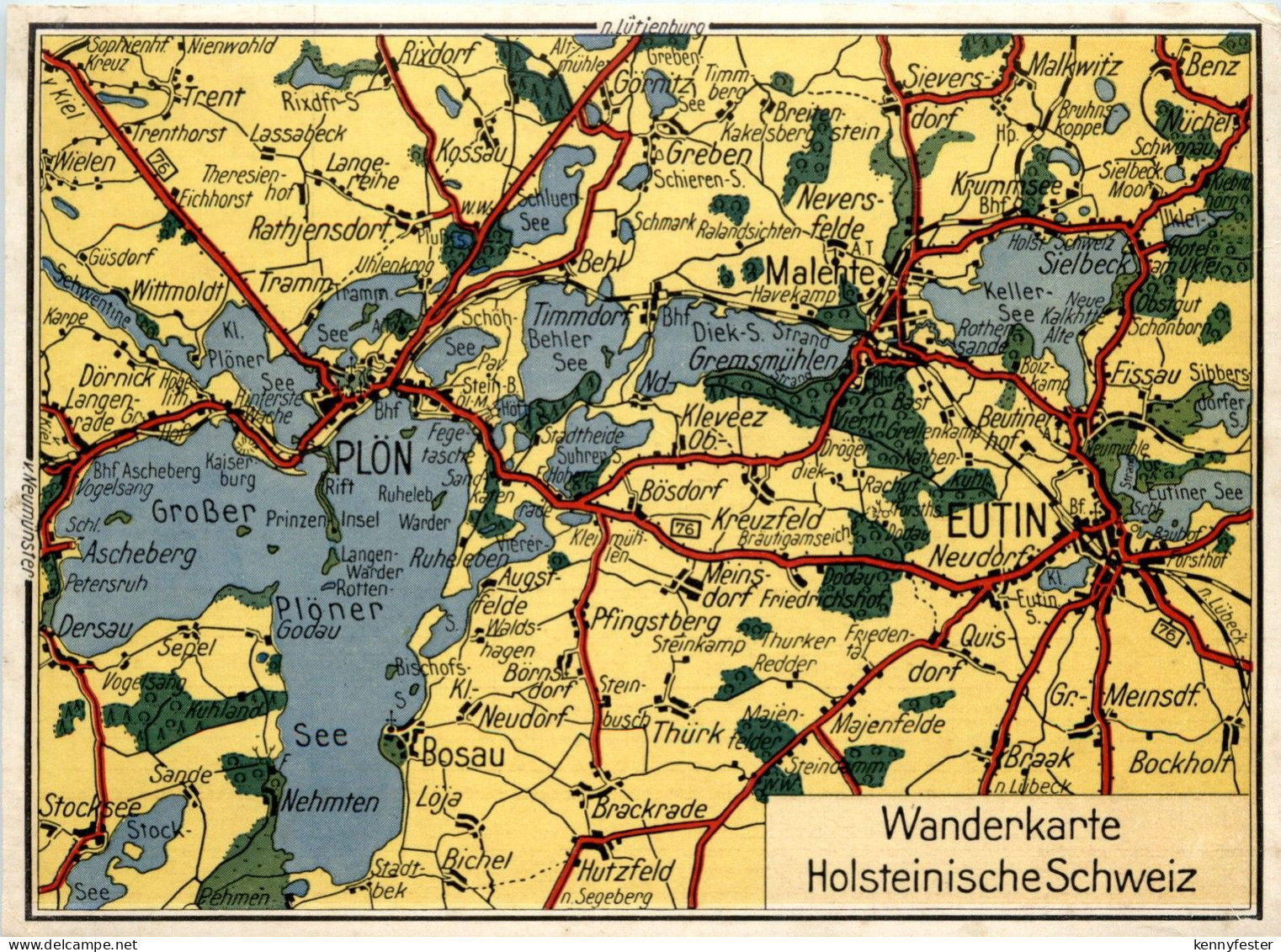Plön - Eutin - Wanderkarte