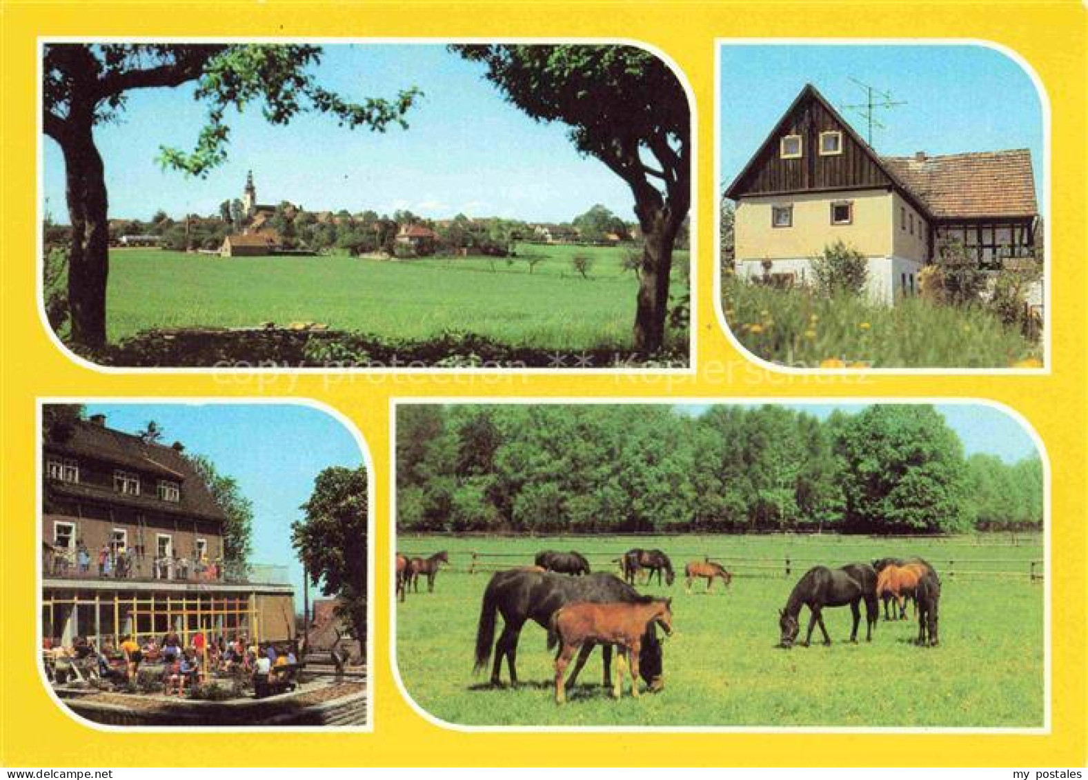 Plotzen Hochkirch Panorama Blick auf Hochkirch Teilansicht Plotzen Kinderkurheim