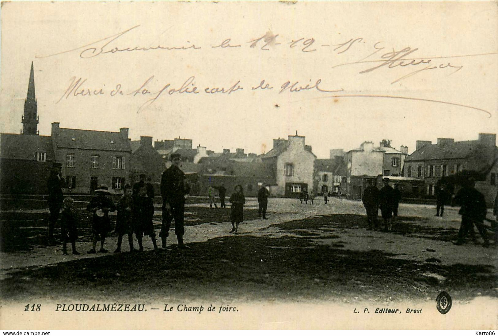 ploudalmézeau * place * le champ de foire * villageois
