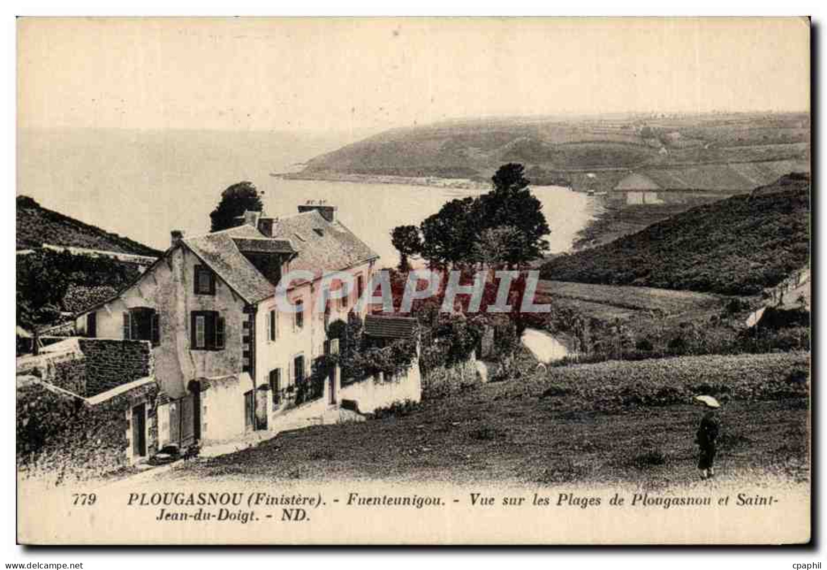 Plougasnou CPA Fuenteunigou Vue sur les plages de Plougasnou et Saint Jean du Doingt