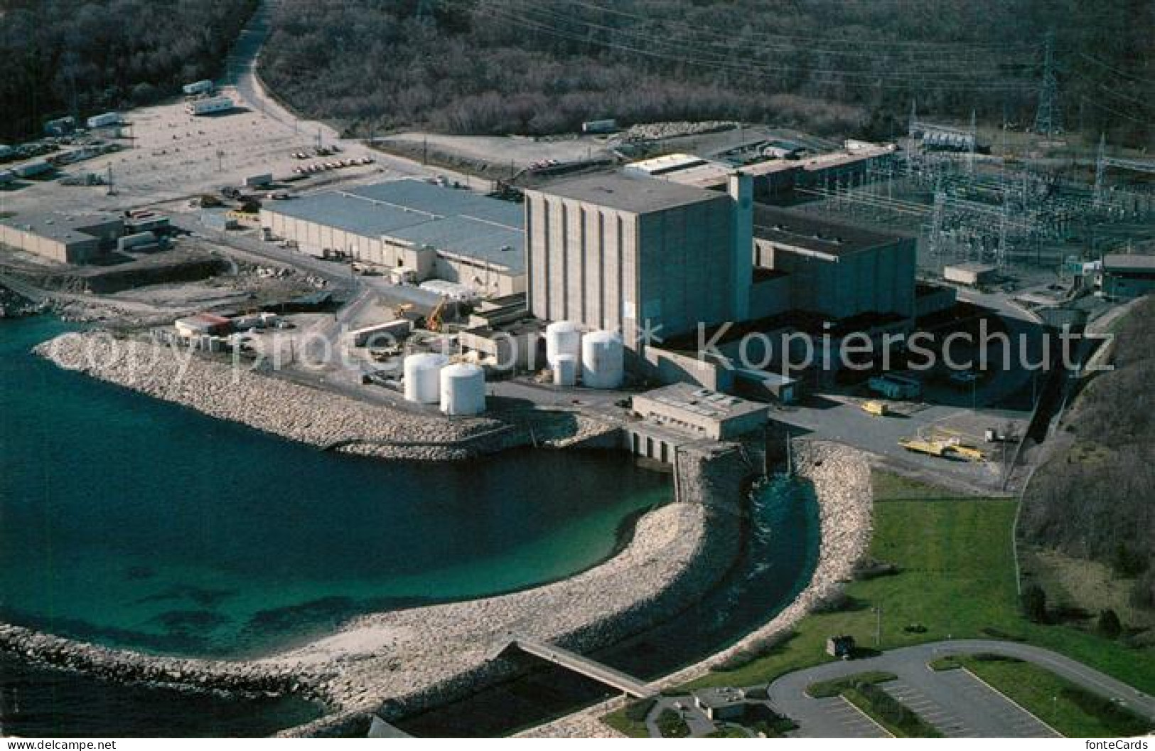 Plymouth Massachusetts Fliegeraufnahme Boston Edison Company