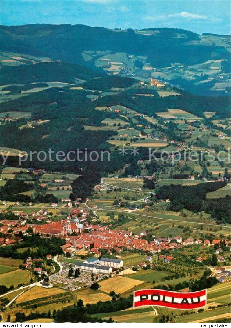 Poellau Fliegeraufnahme Wallfahrtskirche mit Poellauberg