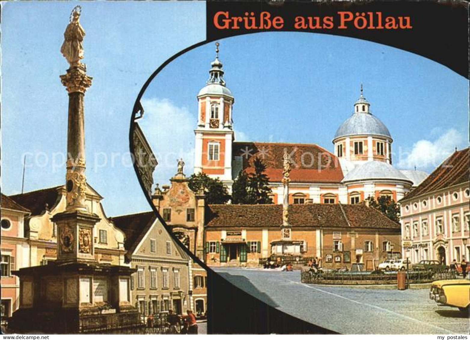 Poellau Prangersaeule Pfarrkirche