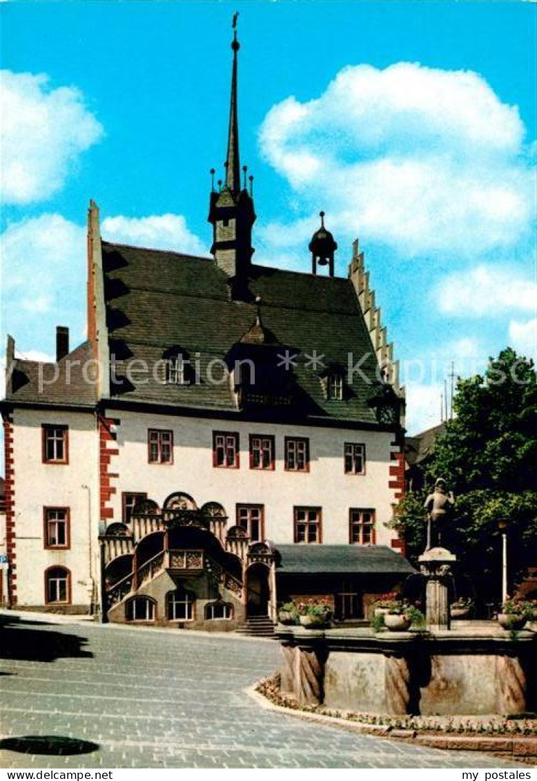 Poessneck Rathaus Brunnen