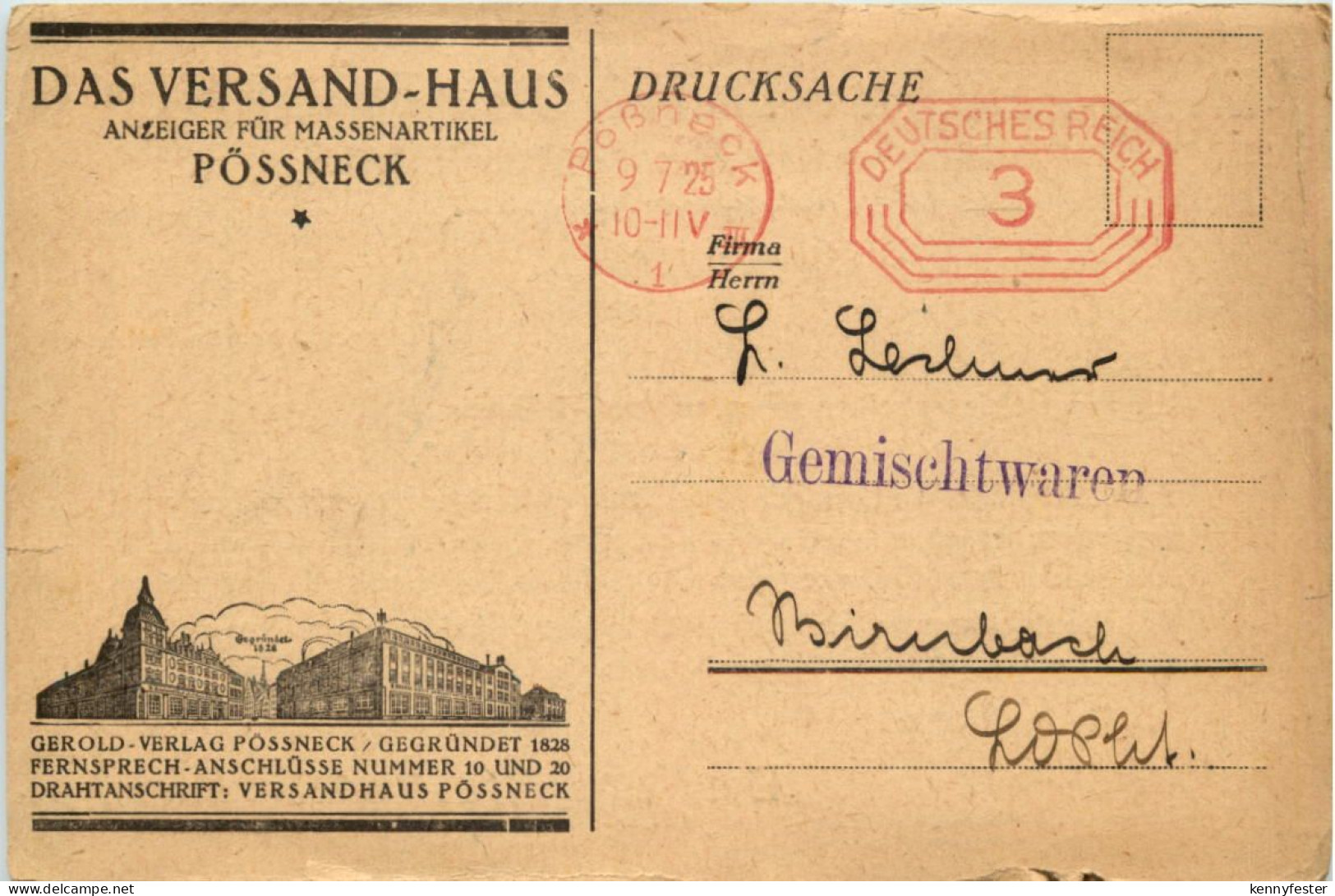 Poessneck - Versand Haus
