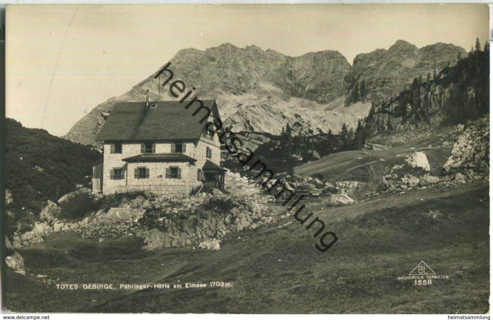 Pöhringer Hütte - Elmsee - Totes Gebirge - Foto-Ansichtskarte